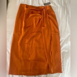 NWT J. Crew Satin Midi Skirt